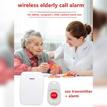 

Wireless Waterproof Alarm pager-SOS Pager Elderly / Patient Care pager, Wearable Mini Removable Neckband Alarm Device