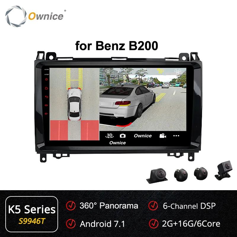 S9946 K5 Ownice Android 9,0 автомобильный DVD для Mercedes Benz B200 k3 k5 k6 gps радио аудио Vedio DAB стерео плеер Восьмиядерный DSP SPDIF 4G LTE - Цвет: S9946 K5