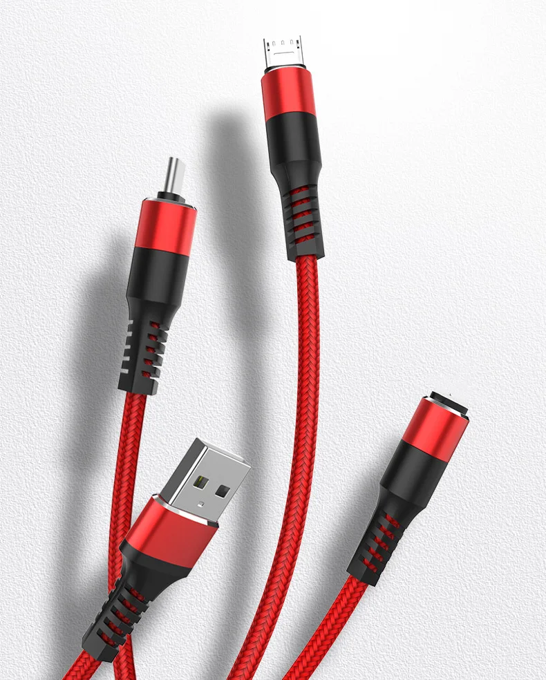 3 в 1 Usb кабель type C микро мобильный телефон кабель для iphone 11 X XS 8 7 6 samsung S10 5G S9 S8 Xiaomi huawei провод для быстрой зарядки