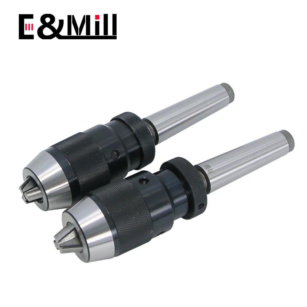 1 set Automatic B10 B12 B16 B18 B22 drill chuck Keyless drilling chuck Self Tighten Locking clamp range 0.5-6mm 1-10mm 1-13 1-16 drill chuck