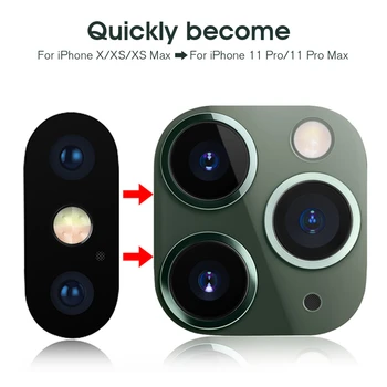 

For iPhone X XS Max XR XS Seconds Change for iPhone 11 Pro Max Lens Sticker Camera Lens Screen Protector Change to For iPhone 11