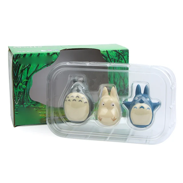 3PCS/Lot 8CM Anime Totoros Roly-poly Large Model Studio Ghibli Miyazaki Hayao Figurines Collection Dolls Sets Toys for Children 6