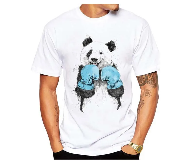 

Men's T shirt Short Sleeve 3d panda printing fasion casual off white summer tshirt