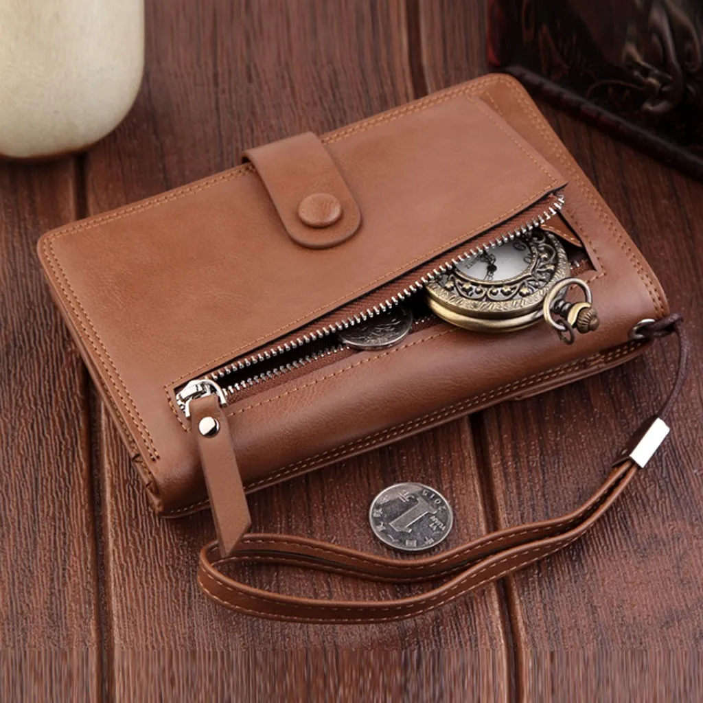 OCARDIAN, Длинный кошелек, мужские кошельки, держатель для карт, кошельки, мужской кошелек с карманом для монет, на молнии, мини-кошелек, маленькая сумка для денег, мужские кошельки