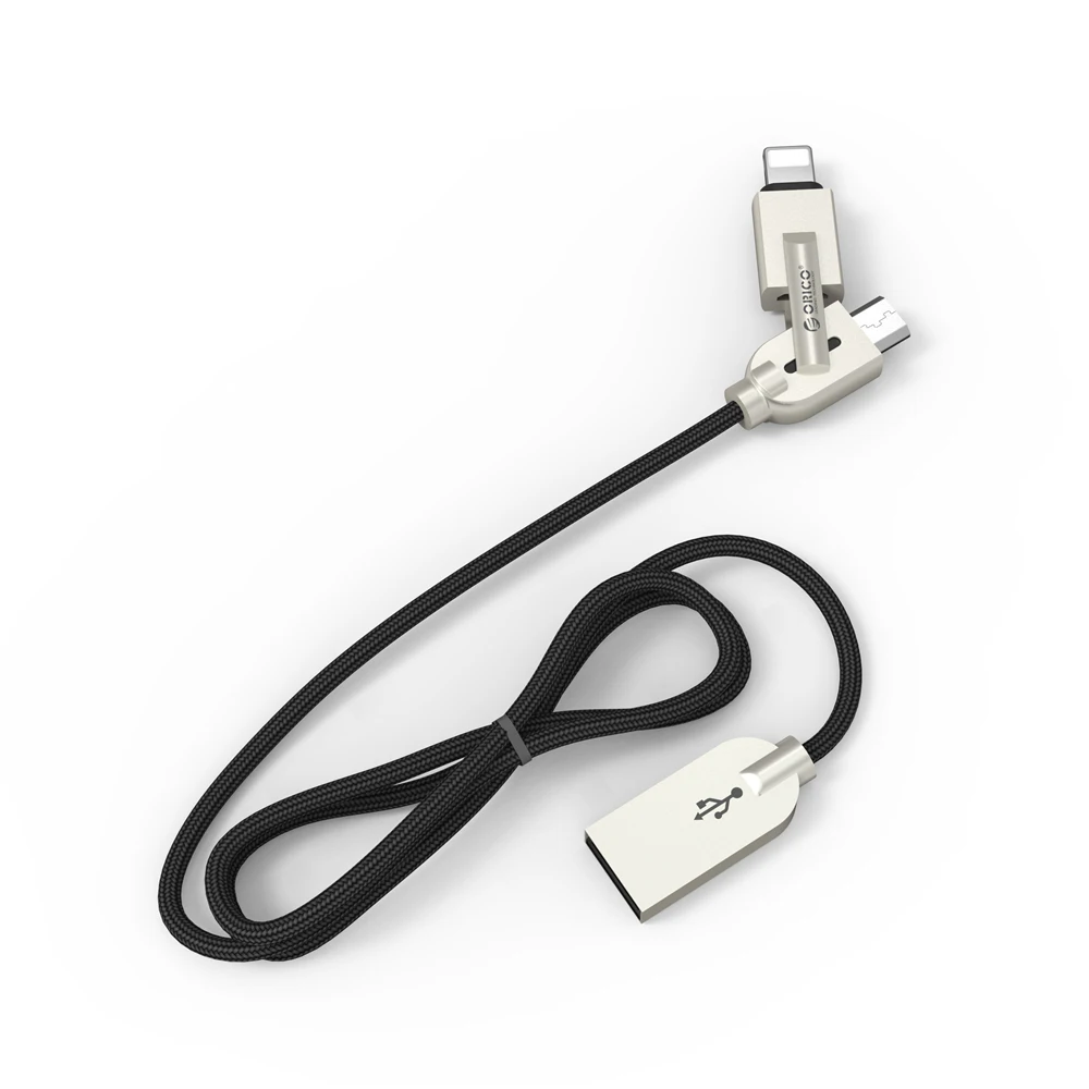 ORICO 2 в 1 USB для освещения и Micro USB кабель для зарядки и синхронизации Шнур для huawei iPhone x 8 plus iPad Android смартфон