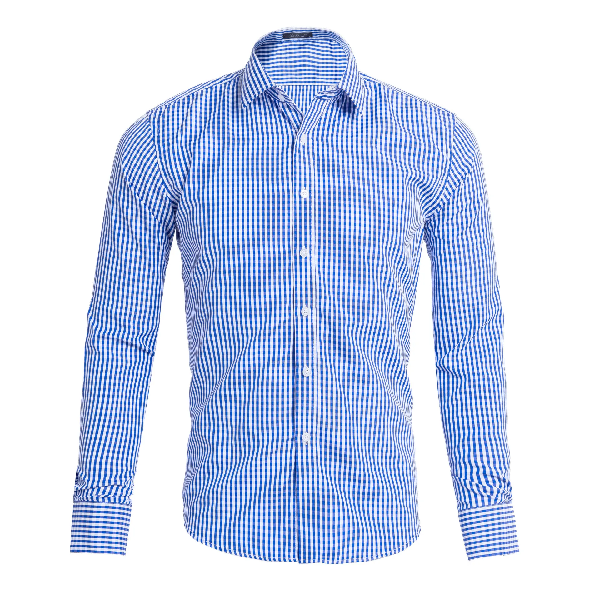 Модные мужские рубашки Masculino клетчатая формальная одежда с длинным рукавом Hombre мужская приталенная умная Повседневная рубашка без глажки американский размер осень MOOWNUC