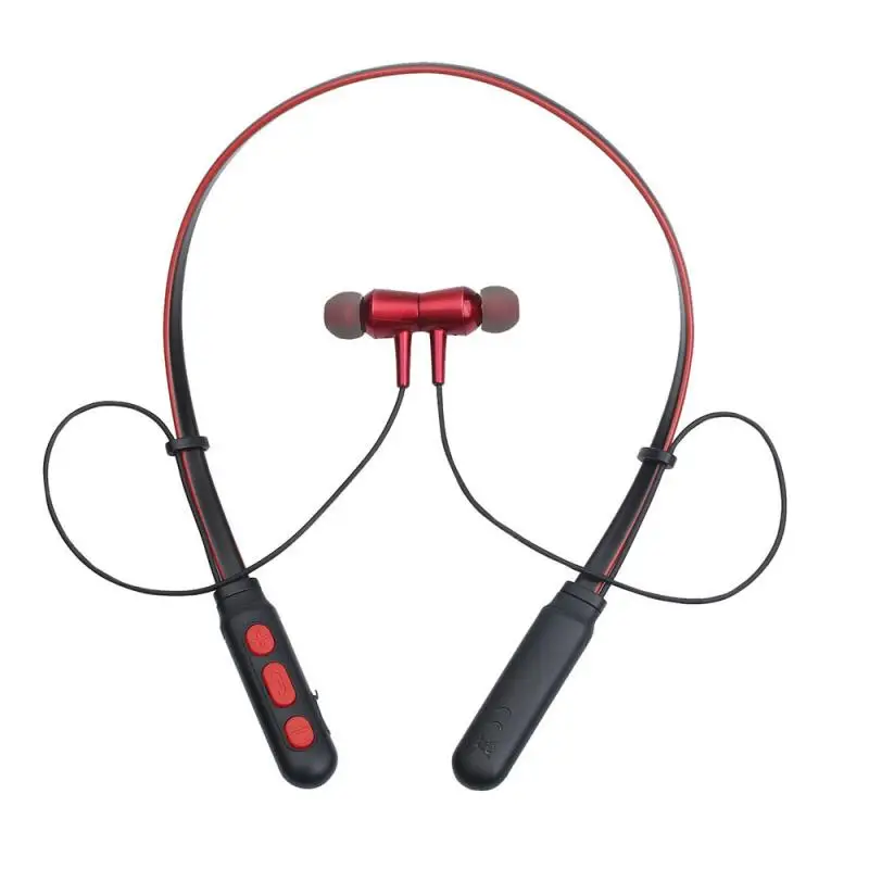 Bluetooth беспроводные наушники, Спортивная гарнитура, стерео басы, наушники для спортзала с шейным ремешком, магнитные наушники с микрофоном