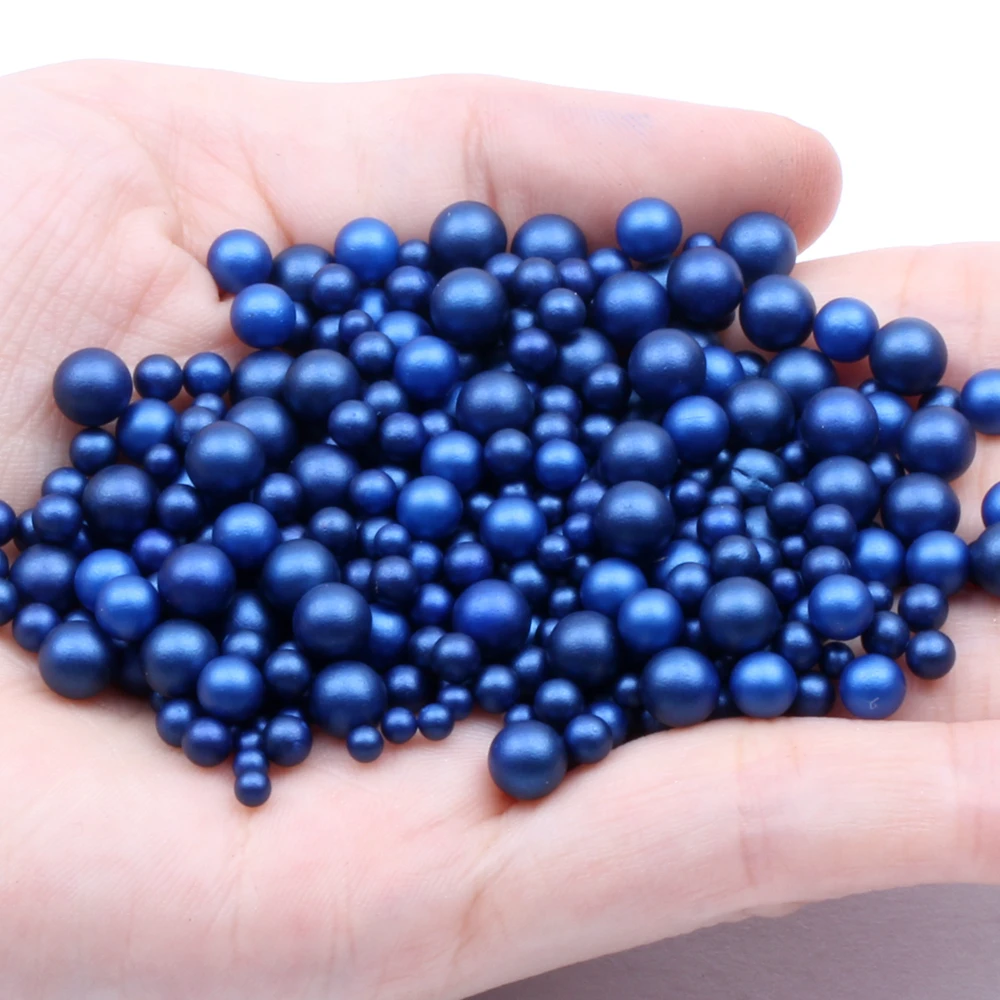 12 royal blue Смешанные размеры 3456 мм 100pca без круглое отверстие жемчуг много матовых цветов доступны Многоцелевой DIY украшения ремесла - Цвет: 12 royal blue