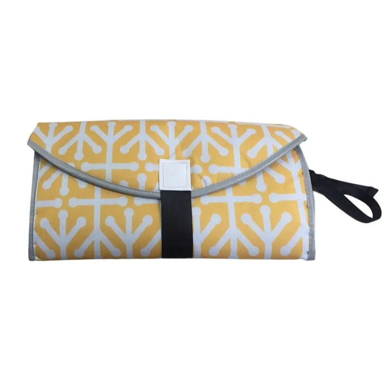 Portable Foldable 3-in-1 Multifunctional Infant Baby Urine Mat Waterproof Nappy Bag Diaper Changing Cover Pad Travel Outdoor - Цвет: 07