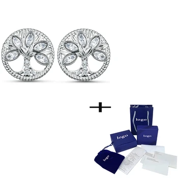 

SWA 2020 Classic Exquisite New SYMBOLIC TREE OF LIFE Stud Earrings Elegant Luxury Refined Work Party Women's Best Accessories