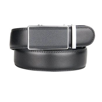 

New Designer Popular Luxury Cowhide Leather Belt Men Black Automatic Buckle Straps Waist Business Casual Belts For Men 3.5 cm