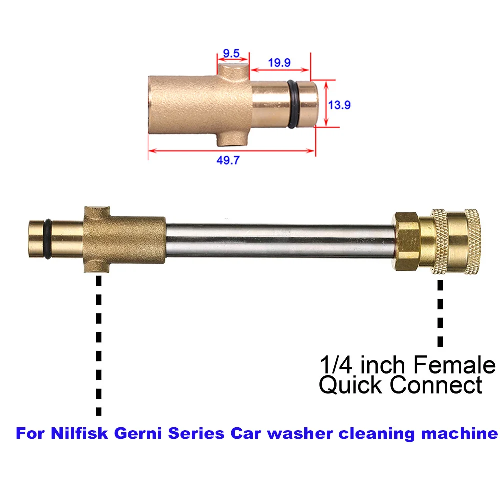 USEU пистолет для мойки под давлением адаптер с 1/4 ''женский быстросъемный Фиттинг Fit черный и Decker Nilfisk Kew быстрый выпуск - Цвет: Черный