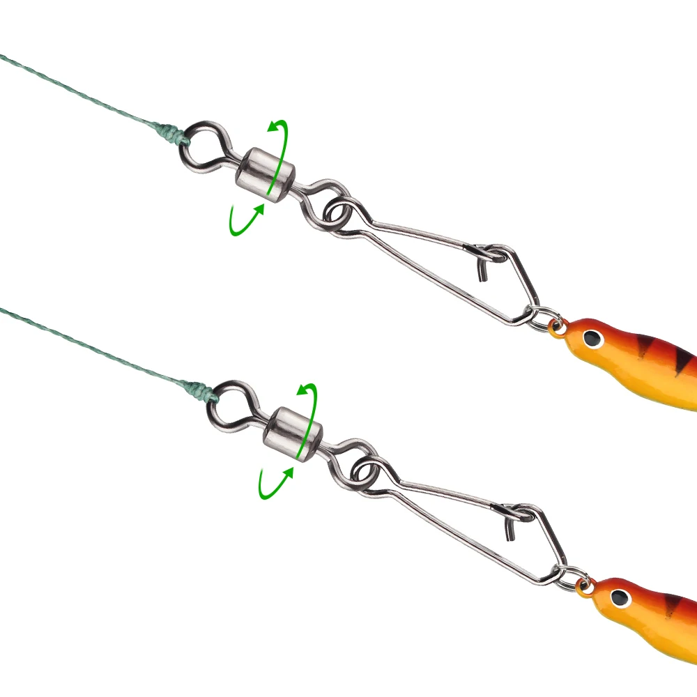 DNDYUJU 50PCS Fishing Connector Barrel Swivels Snap Rolling Swivel For Fishhook Link Fishing Lure Accessories - Image 5