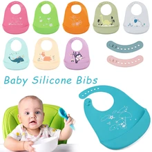 Детский водонепроницаемый силиконовый нагрудник для кормления ребенка слюнявчик полотенце новорожденный мультфильм фартуки, детские нагрудники регулируемые ткани бандана