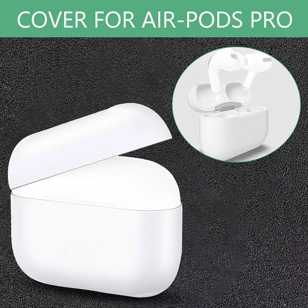 Простой белый кожаный чехол для Airpods Pro PC противоударный Apple AirPods Наушники Air Pods