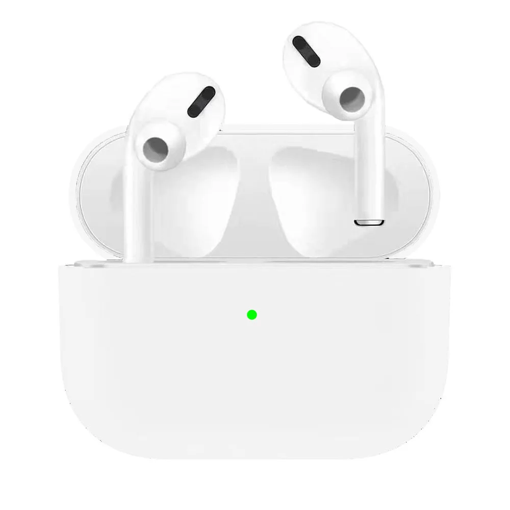 color 3 Чехол для Airpods Pro Чехол настоящий жидкий силиконовый чехол для Air Pods Pro зарядный чехол светодиодный Видимый мягкий приятный для кожи силиконовый чехол - Цвет: color 3
