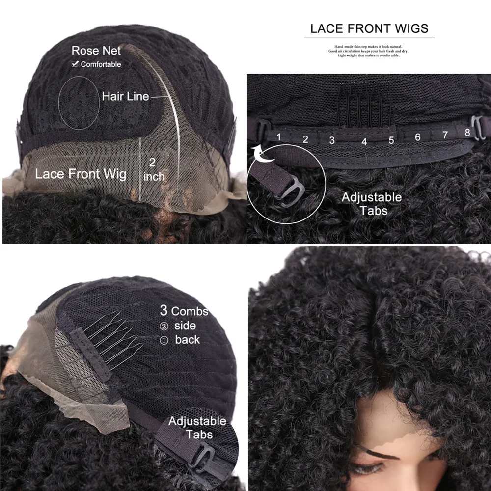 14 дюймов короткие волосы кудрявый парик Синтетический кружевной передний парик омбер афро-американские парики для черных женщин волосы Экспо город