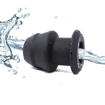 Huge Anal Plug Tunnel Hollow Butt Plug Silicone Buttplug Men Expanding Anus Cleaning Sex Toys Big Anal Beads Stimulator Prostate 2