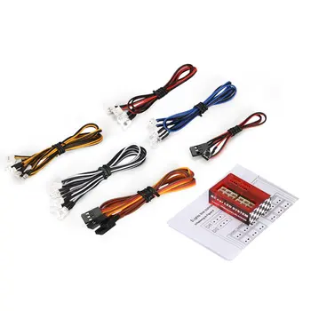 

AX-003 Multi-function Ultra Bright LED Lamp Light System Kit for 1/10 1/8 RC Car HSP Traxxas TAMIYA CC01 Axial SCX10 D90 RC Toy