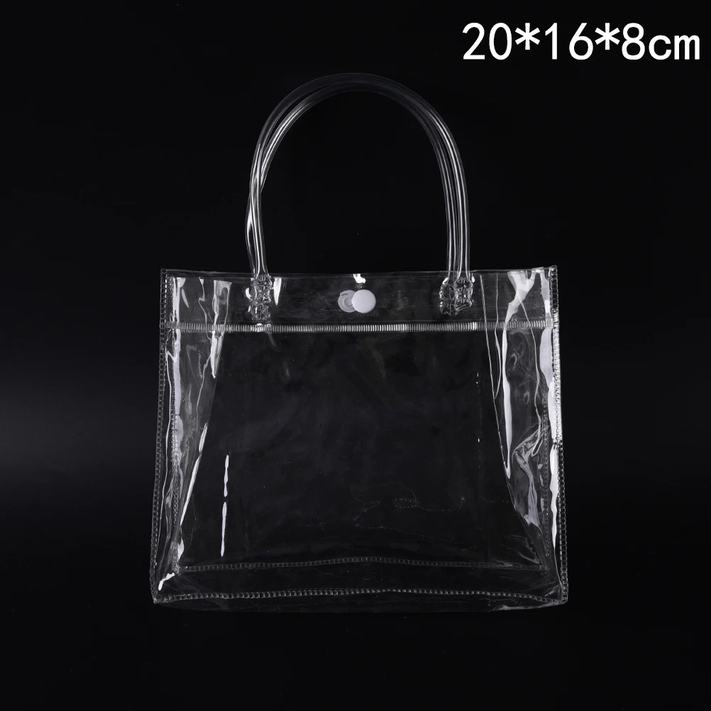 20x16x8cm Водонепроницаемая пластиковая косметичка из ПВХ для путешествий, сумки для макияжа, 10 размеров, прозрачные - Цвет: 20x16x8cm