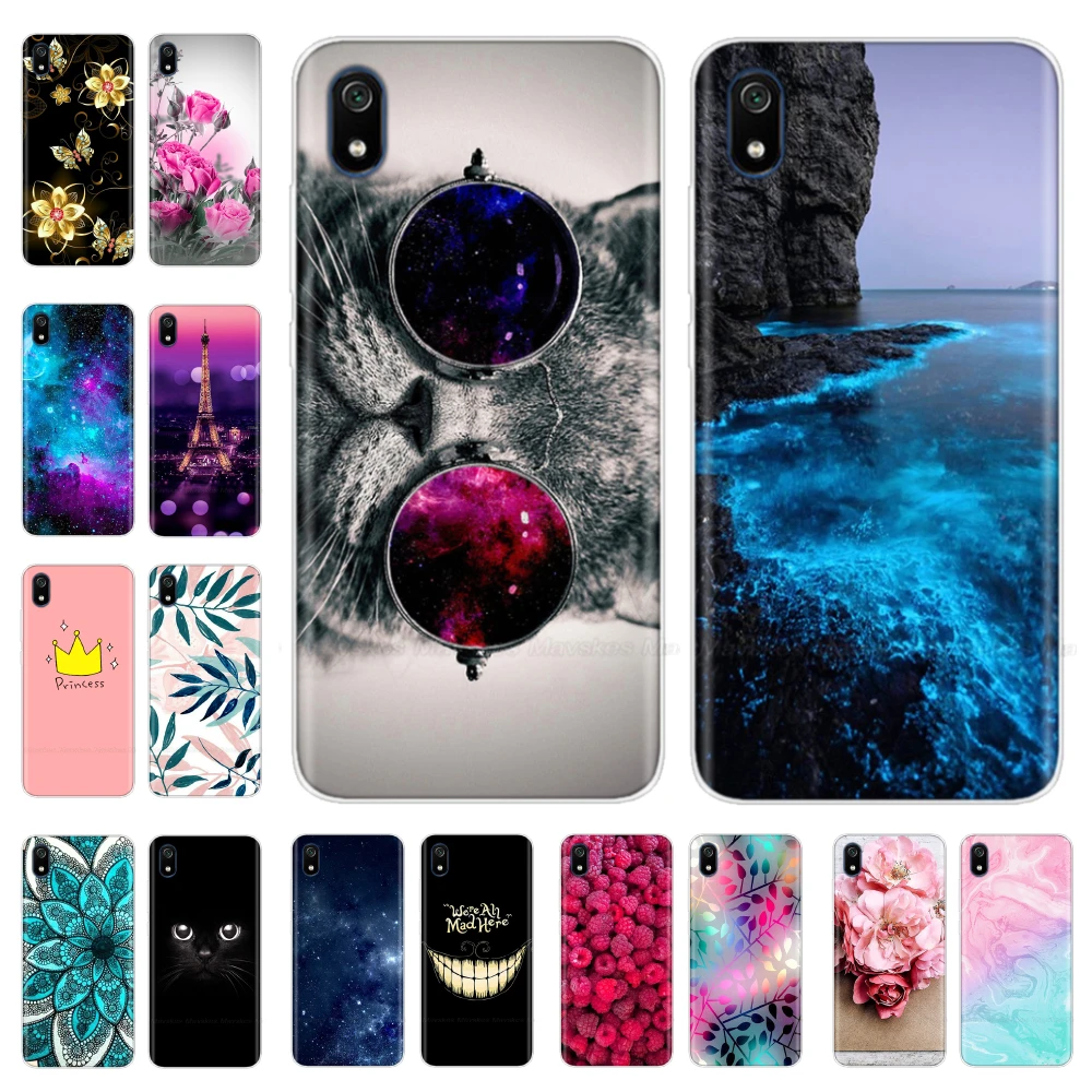 for Xiaomi Redmi 7A 7 A A7 Redmi7A Case Painited Silicone Soft Protection Back Phone Cover For Redmi 7 a Bags Transparent Bumper