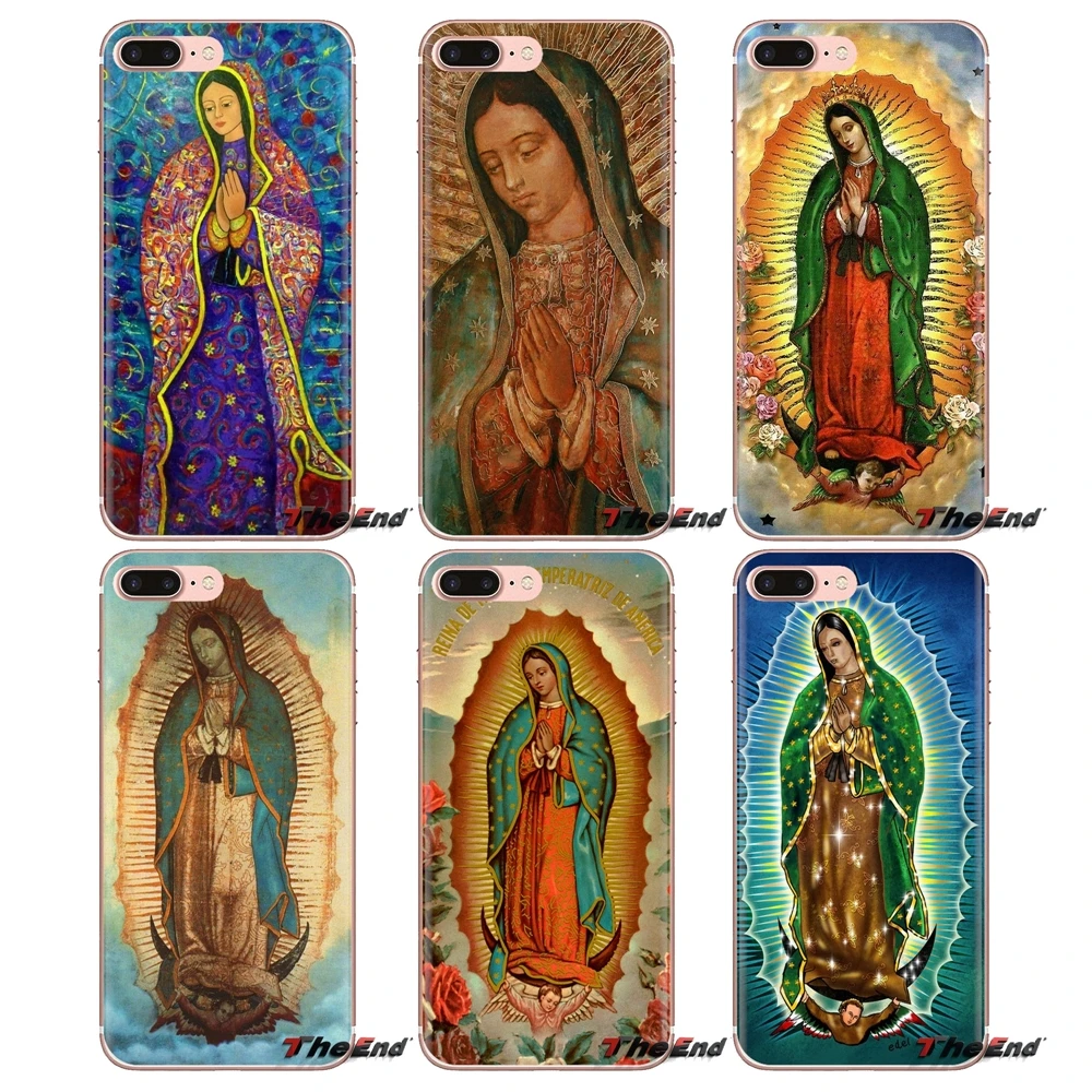 Virgin De Guadalupe Virgen Mary для samsung Galaxy S2 S3 S4 S5 MINI S6 S7 edge S8 S9 Plus Note 2 3 4 5 8 Coque Fundas мягкие чехлы |