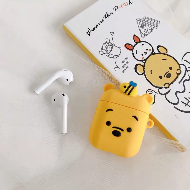 4 Милый мультяшный беспроводной чехол для гарнитуры Bluetooth для Apple AirPods 1 2, мягкий силиконовый чехол для наушников AirPods, защитный чехол s - Цвет: 4