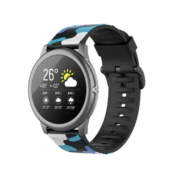 

Silicone Watch Band Soft Breathable Camouflage Replacement Wrist Strap Adjustable Wrist Band for Xiaomi Haylou Solar Smart Watc