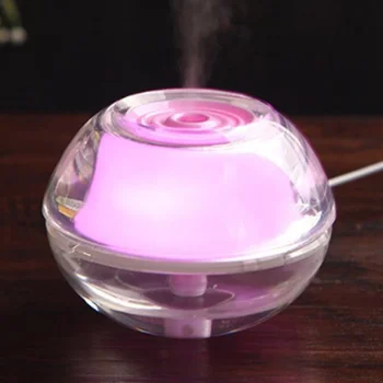

USB Crystal Air Humidifier With LED Night Light Ultrasonic Humidifiers Home Air Fresher Atomizer Mist Maker Aroma Diffuser