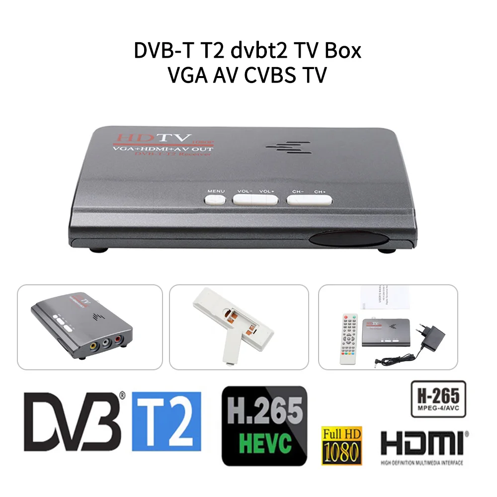 HD tv 1080P VGA+ HDMI+ AV OUT DVB-T-T2 ТВ приемник для Netherland Германия, Франция Россия Австралия Поддержка MPEG4