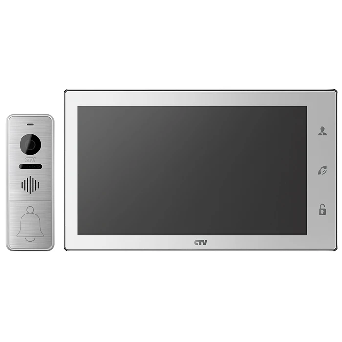 Комплект видеодомофона CTV-DP4102 FHD (белый) | Безопасность и защита