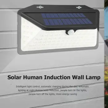 

102LED 3 Modes Trilaterally Lighting LED Solar Wall Lamp Waterproof Body Induction Outdoor Solar Lamp Waterproof IP65