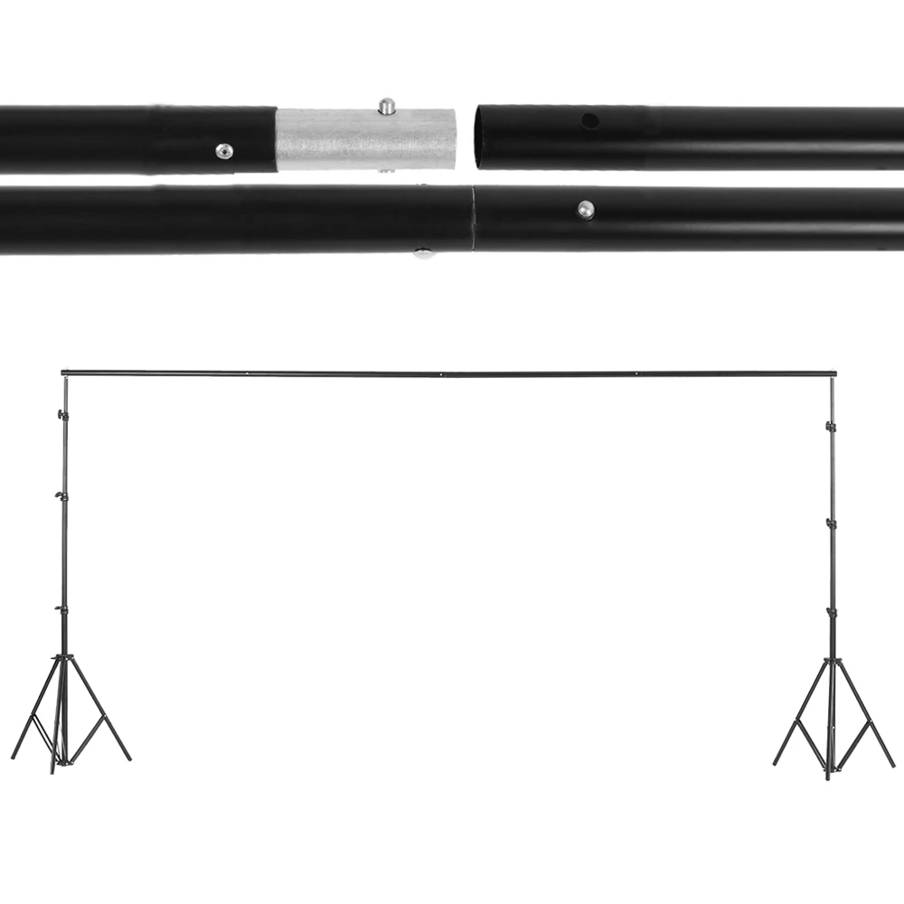 

2.8*3m /9.2*9.8ft Adjustable Photography Background Stand Bracket Backdrop Crossbar Support Photo Studio Kit for Backdrops