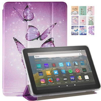 

for A-m-a-z-o-n Fire HD 8 2020 Case Cute Beautiful Pattern Folio Stand Case for Fire HD 8 / Fire HD 8 Plus 2020