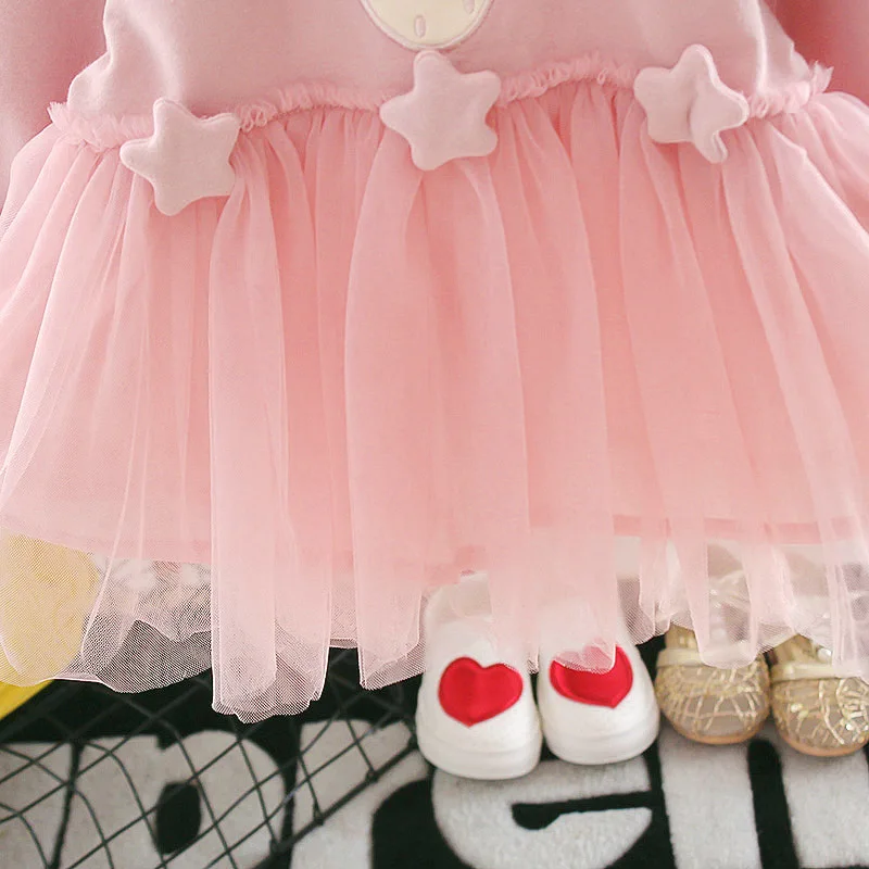 CYSINCOS/осеннее платье для малышей; платье с длинными рукавами для младенцев; платья принцессы для маленьких девочек; Милая модная одежда для девочек с украшением в виде звезд