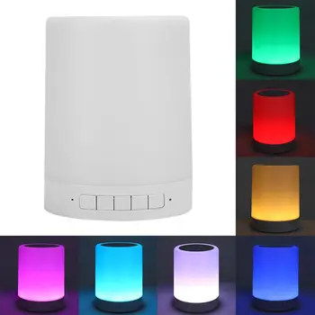 

A30 Plastic White Wireless Bluetooth Speaker Mini Pat Light Colorful Night Light Sound Support for External portable speakers