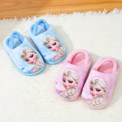 Disney/Детские хлопковые тапочки; Новинка 2019 года; зимняя теплая хлопковая обувь принцессы; домашняя хлопковая обувь для девочек