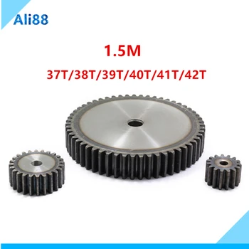 

1pcs 1.5 Mold 37T-42T Cylindrical gears 45# steel motor spur gear transmission pinion straight gear 15mm thickness