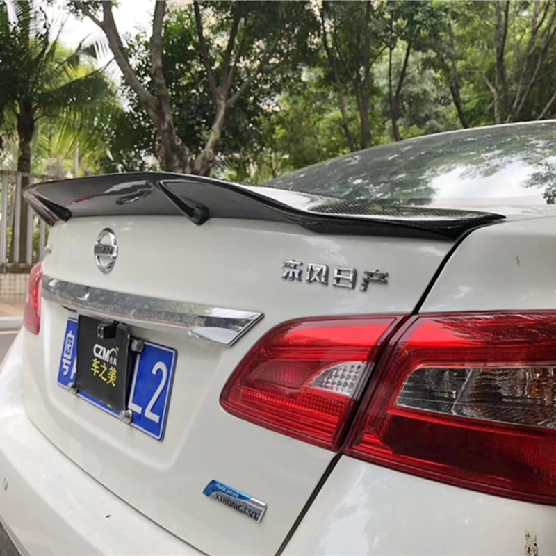 Для Nissan Sylphy sentra спойлер 2012 13 14 15 16 17 18 лет углеродное волокно/FRP заднее крыло R стиль спортивные аксессуары
