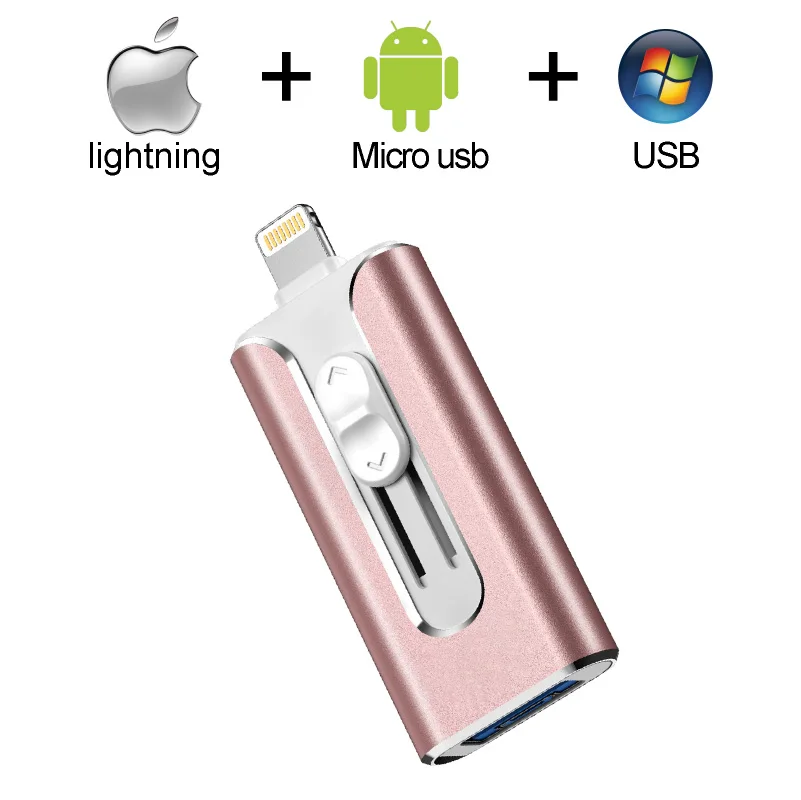 Otg Usb флэш-накопитель для iPhone микро-флеш-накопитель USB/Lightning/USB для iPhone6 6S 7 7S 8 8S X XR XS Android Phone