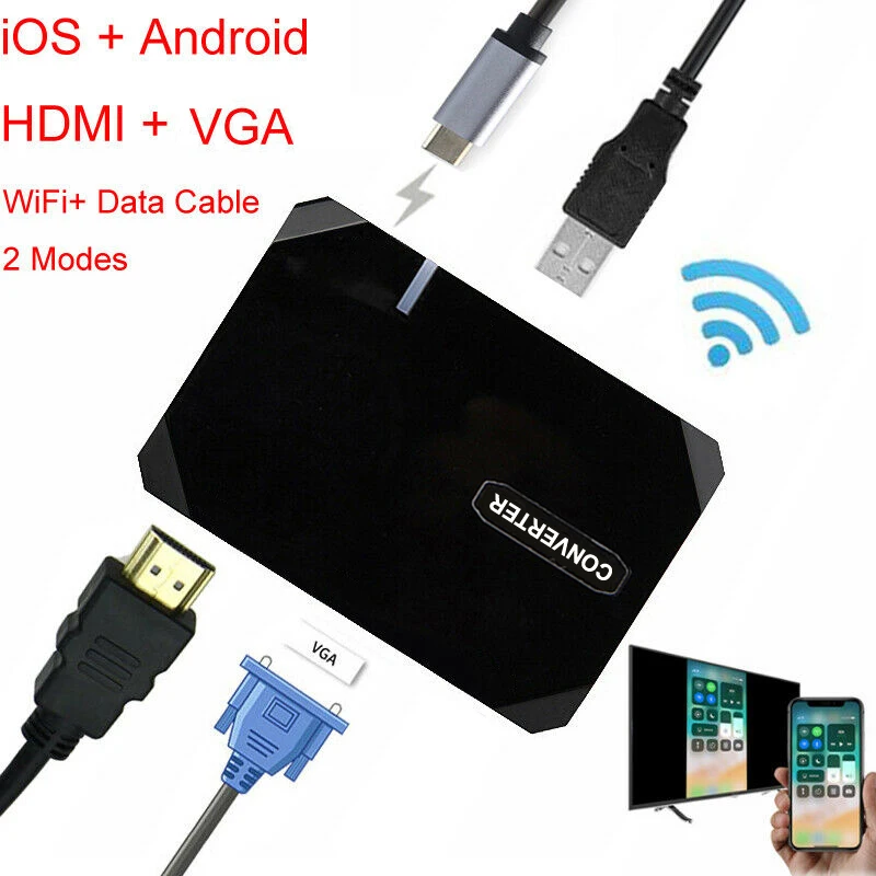 Беспроводной Wi-Fi+ USB данных 2в1 экран зеркалирование телефон подключение к телевизору HD tv HDMI адаптер для iPhone XS MAX XR 6 7 8 samsung Android