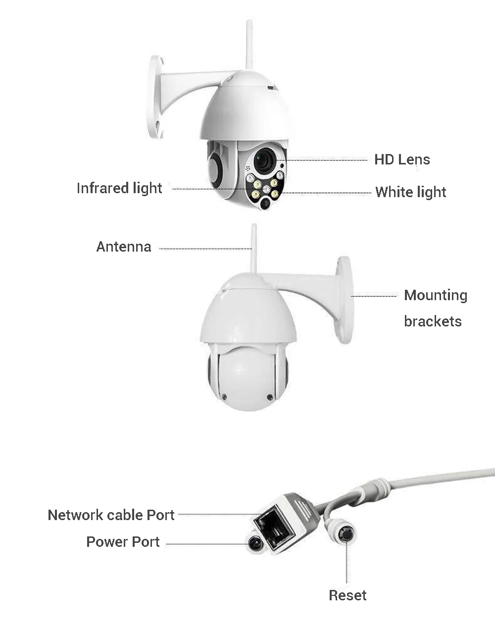 1080P Облачное хранилище беспроводная wifi камера наружная камера наблюдения с датчиком PTZ IP купольная скоростная камера CCTV Камера Безопасности s P2P Camara wifi Внешняя вилка AU