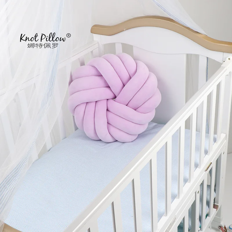 Denmark INS Hot Selling Three-ply Knot Circle Cushion DIY Hand-woven round Cushion