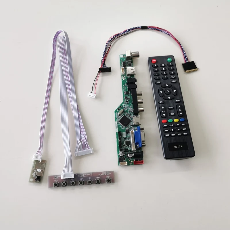 For N156BGE-L41/L51 HDMI VGA USB AV RF 15.6" laptop panel WLED LVDS 40Pin 1366*768 T.V56 display controller drive card DIY kit