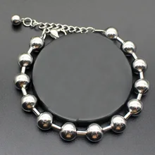 Большой браслет-цепочка с бусинами для мужчин из нержавеющей стали, серебряная цепочка на руку, серебряные очаровательные цепочки, браслеты в стиле хип-хоп, подарки для мужчин