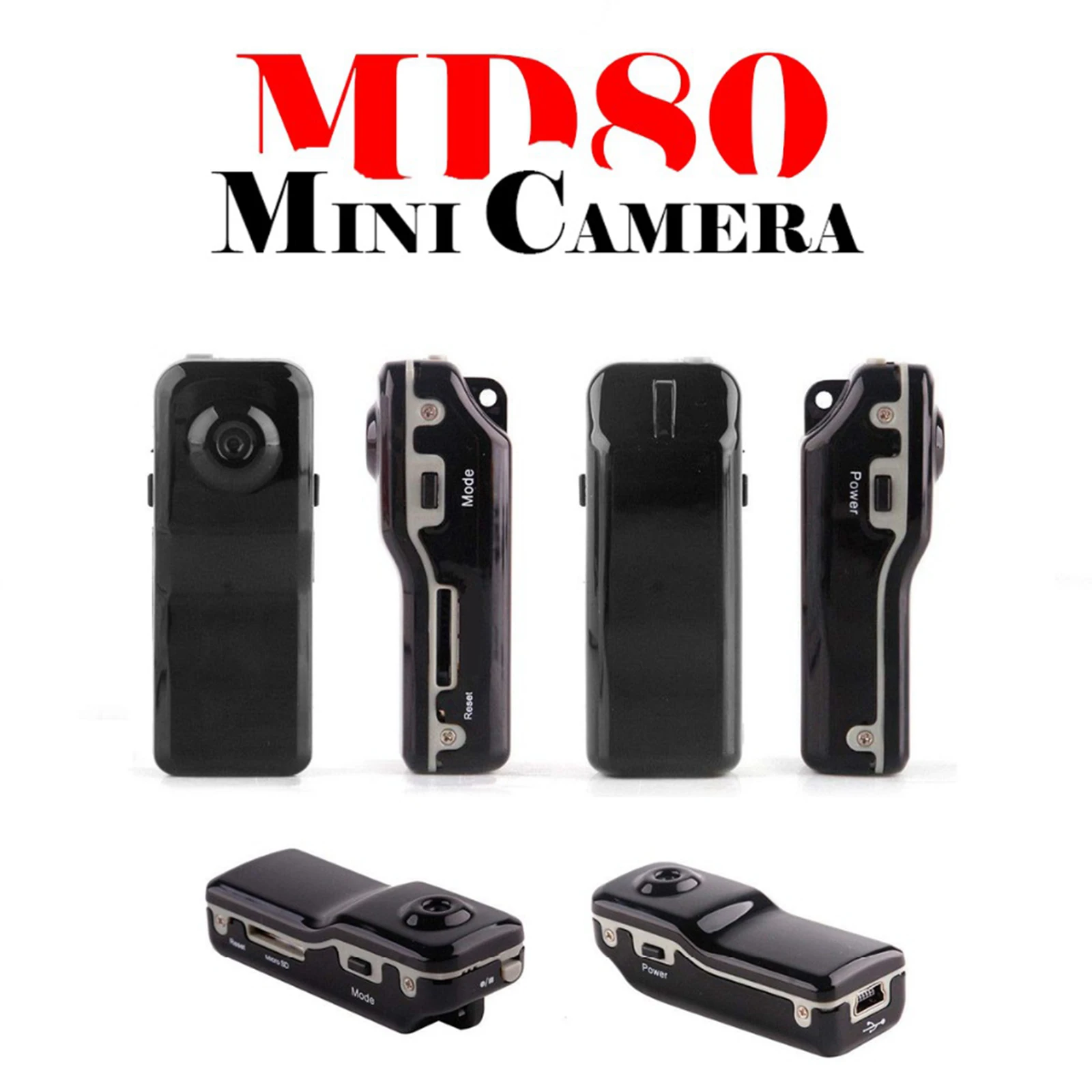MD80 Portable Hidden Mini DV DVR Sports Camera HD 480P Video Audio Recorder Clip Outdoor Security for Bike Motorbike Pocket Cam