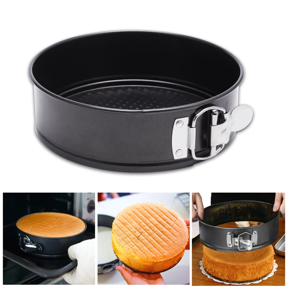 Bakeware Cake Molds Baking Pans Kitchen Round baking dish Heavy Carbon Non-stick Slipknot Removable Base Tray 7 inch | Дом и сад
