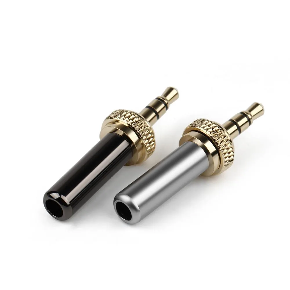 10PCS Mini Jack Self Lock Audio Jack 3 5mm 3 Pole Earphone Plug Connector For D11 D16 B03 P03 Headphone Metal Adapter Diy
