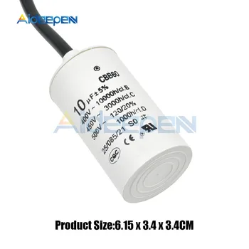 

450V 10UF CBB60 Polypropylene Film Capacitor AC Motor Run Capacitors 400-500V AC for Fridge Washing Machine