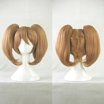 

Sword Art Online Ayano Keiko Cosplay Wigs High-temperature Fiber Synthetic Hair Tiger Clip Double Ponytails Hair + free hair cap